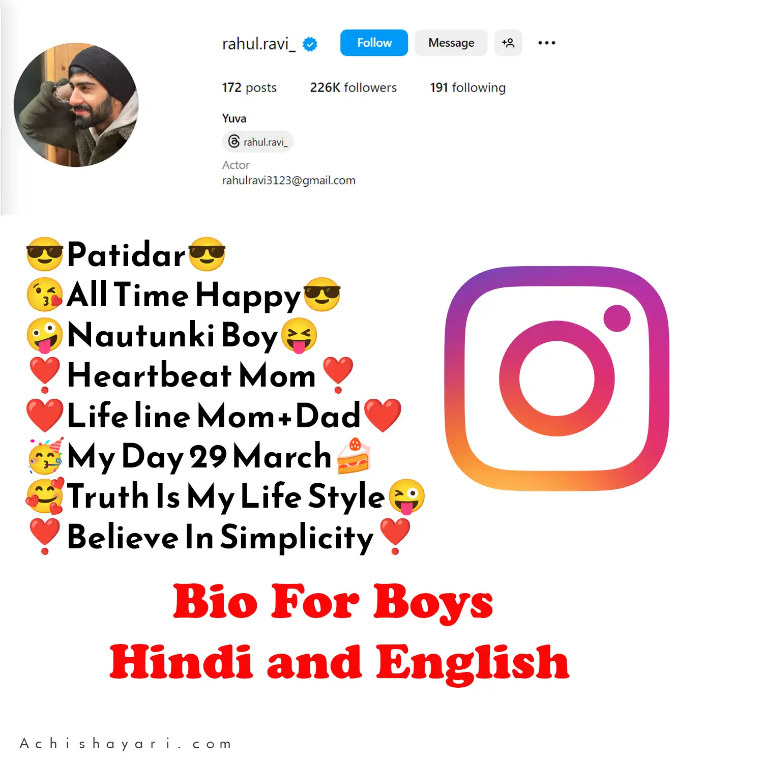 Boy Bio For Instagram