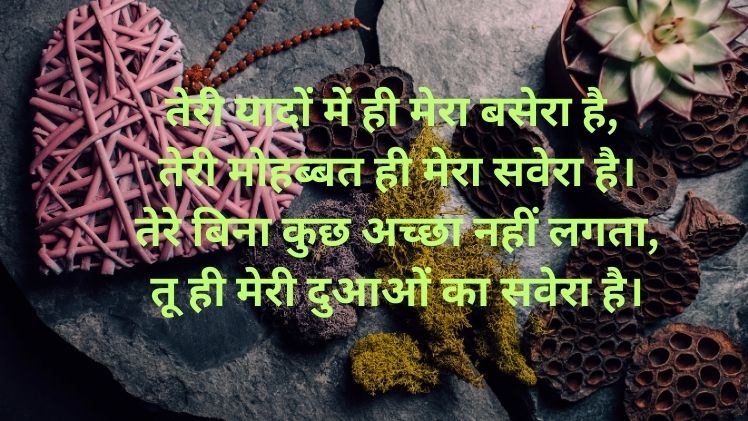 two line shayari on love image